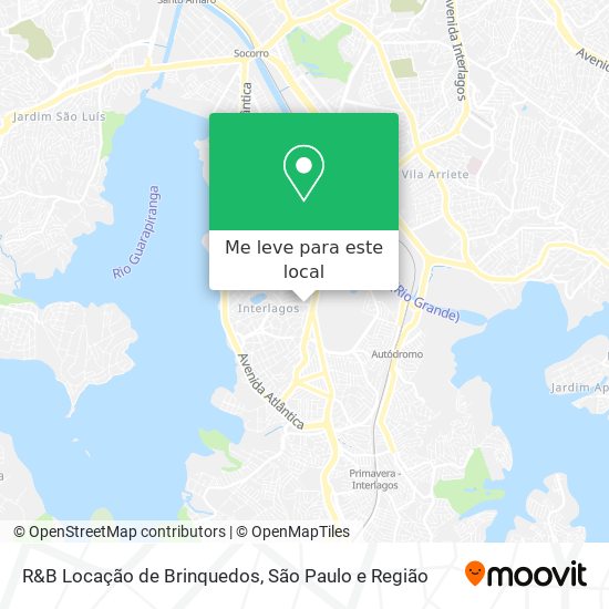 R&B Locação de Brinquedos mapa