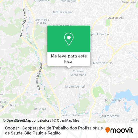 Coopsr - Cooperativa de Trabalho dos Profissionais de Saude mapa