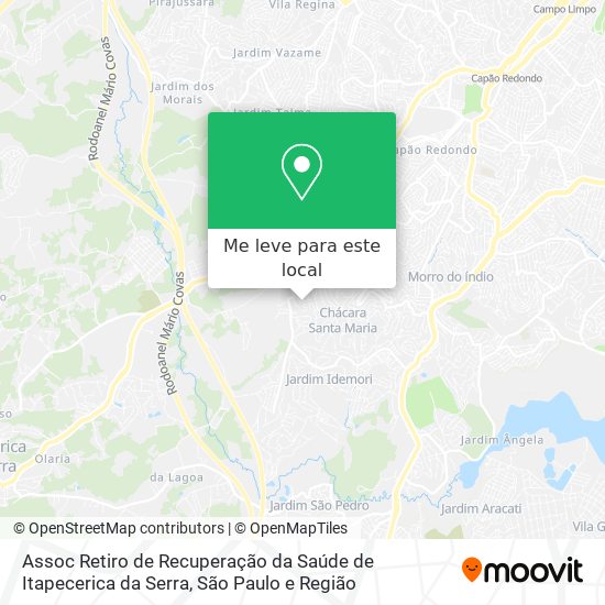 Assoc Retiro de Recuperação da Saúde de Itapecerica da Serra mapa