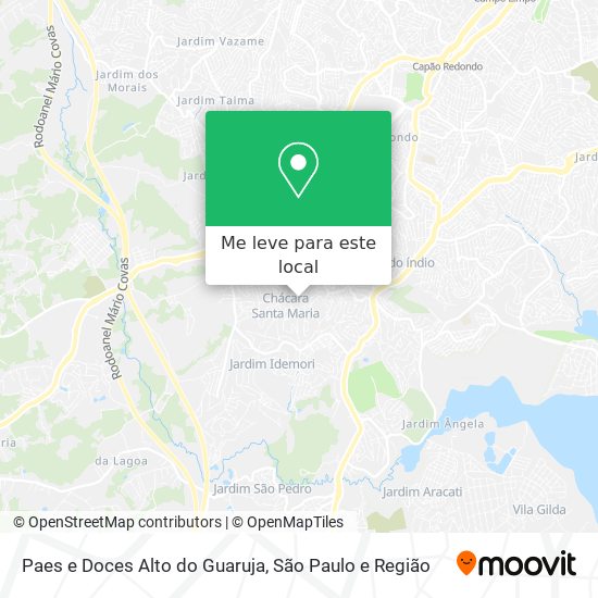 Paes e Doces Alto do Guaruja mapa