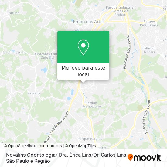 Novalins Odontologia/ Dra. Érica Lins / Dr. Carlos Lins mapa
