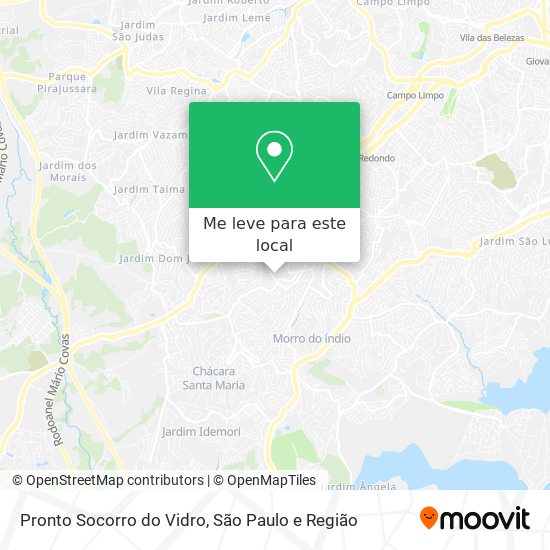 Pronto Socorro do Vidro mapa