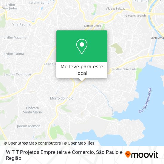 W T T Projetos Empreiteira e Comercio mapa