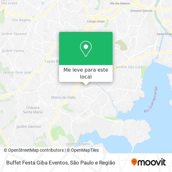 Buffet Festa Giba Eventos mapa