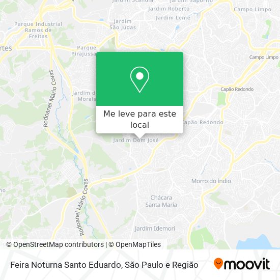 Feira Noturna Santo Eduardo mapa