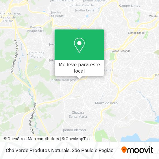 Chá Verde Produtos Naturais mapa