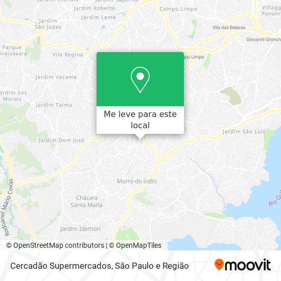 Cercadão Supermercados mapa