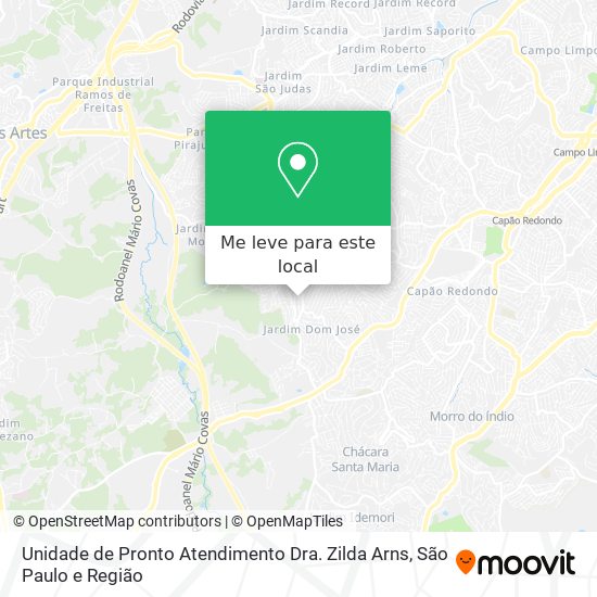 Unidade de Pronto Atendimento Dra. Zilda Arns mapa