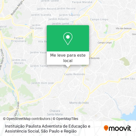 Instituição Paulista Adventista de Educação e Assistência Social mapa