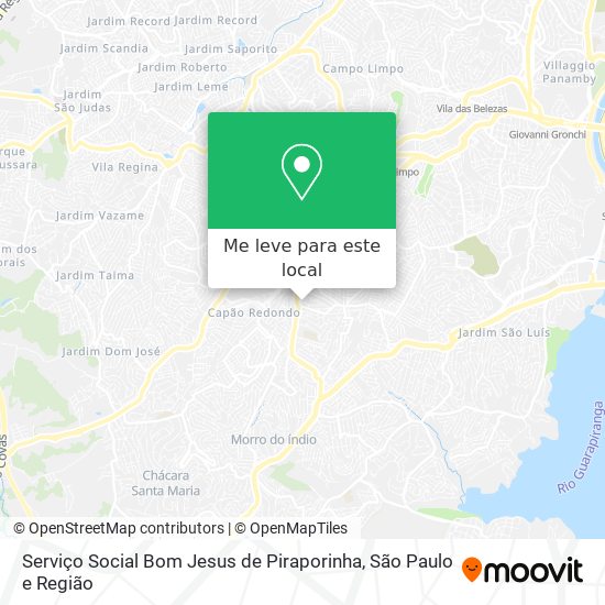 Serviço Social Bom Jesus de Piraporinha mapa