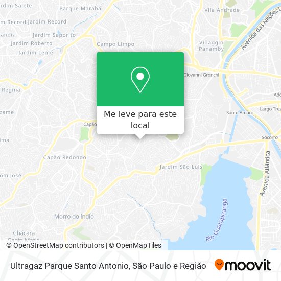 Ultragaz Parque Santo Antonio mapa