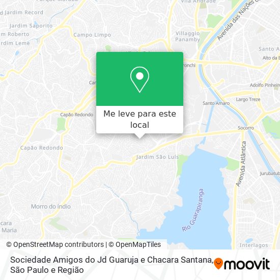 Sociedade Amigos do Jd Guaruja e Chacara Santana mapa