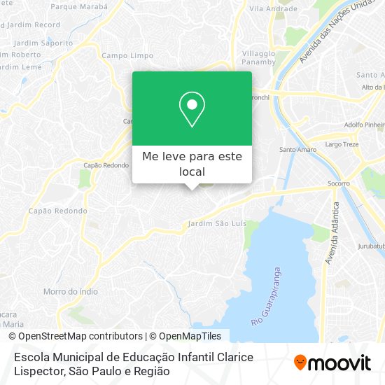 Escola Municipal de Educação Infantil Clarice Lispector mapa