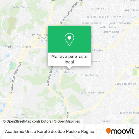 Academia Uniao Karatê do mapa