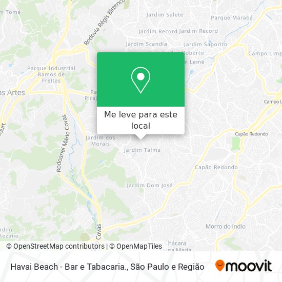 Havai Beach - Bar e Tabacaria. mapa