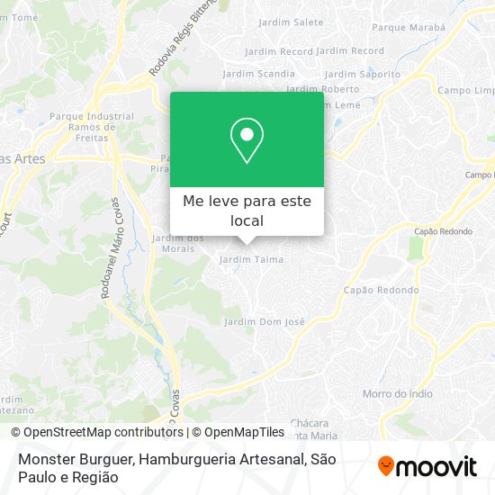Monster Burguer, Hamburgueria Artesanal mapa