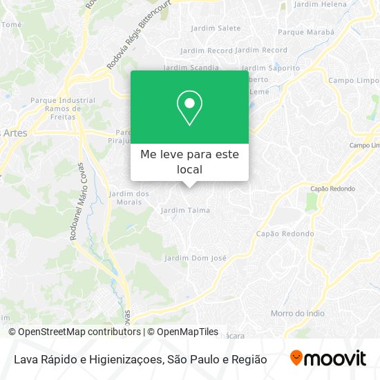 Lava Rápido e Higienizaçoes mapa