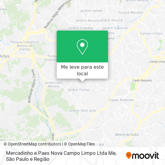 Mercadinho e Paes Nova Campo Limpo Ltda Me mapa