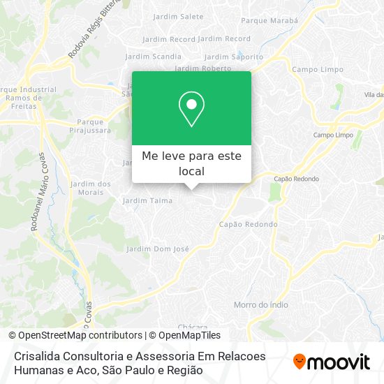 Crisalida Consultoria e Assessoria Em Relacoes Humanas e Aco mapa