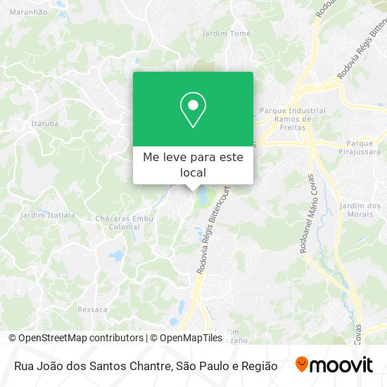 Rua João dos Santos Chantre mapa