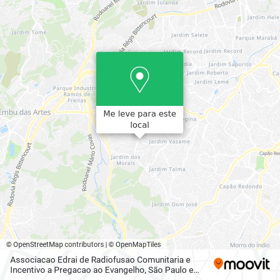 Associacao Edrai de Radiofusao Comunitaria e Incentivo a Pregacao ao Evangelho mapa