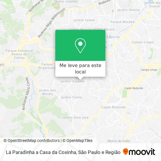 Lá Paradinha a Casa da Coxinha mapa