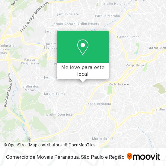 Comercio de Moveis Paranapua mapa