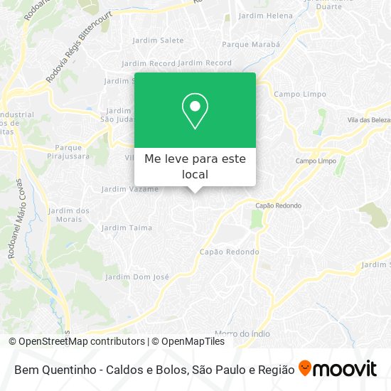 Bem Quentinho - Caldos e Bolos mapa