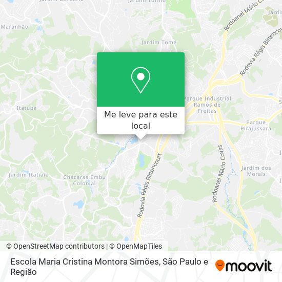 Escola Maria Cristina Montora Simões mapa