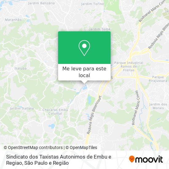 Sindicato dos Taxistas Autonimos de Embu e Regiao mapa