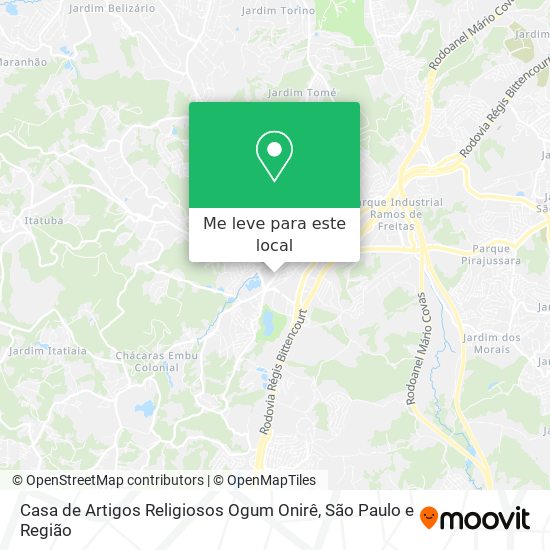 Casa de Artigos Religiosos Ogum Onirê mapa