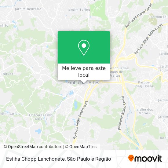 Esfiha Chopp Lanchonete mapa