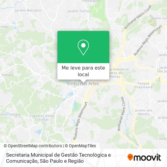 Secretaria Municipal de Gestão Tecnológica e Comunicação mapa