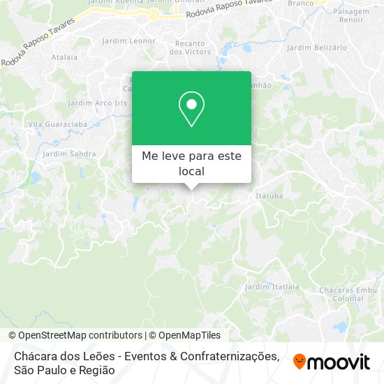 Chácara dos Leões - Eventos & Confraternizações mapa