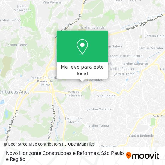 Novo Horizonte Construcoes e Reformas mapa