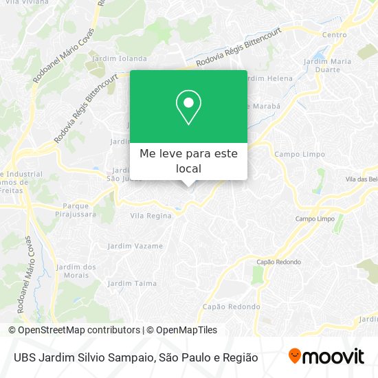 UBS Jardim Silvio Sampaio mapa