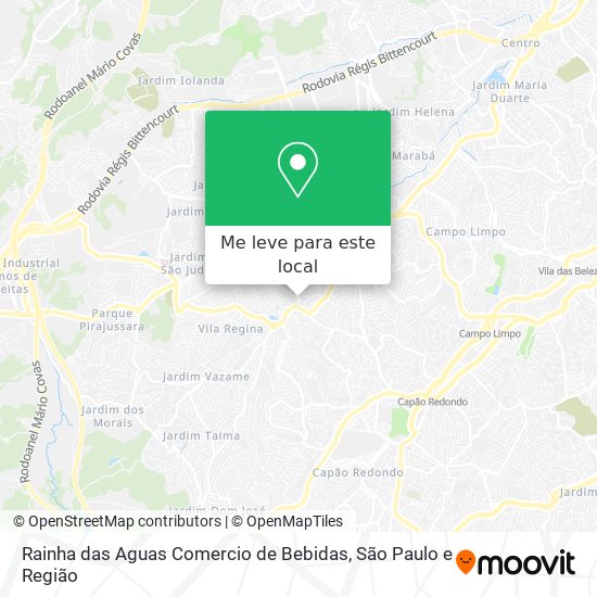 Rainha das Aguas Comercio de Bebidas mapa