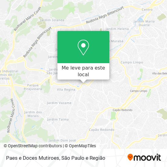 Paes e Doces Mutiroes mapa