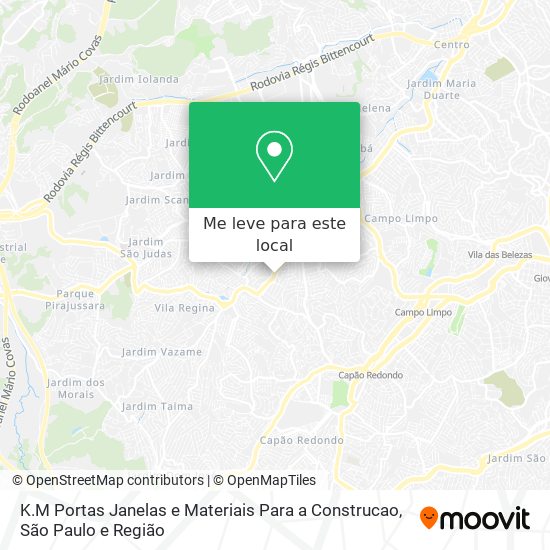 K.M Portas Janelas e Materiais Para a Construcao mapa