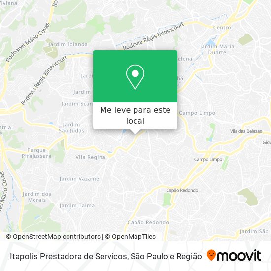 Itapolis Prestadora de Servicos mapa