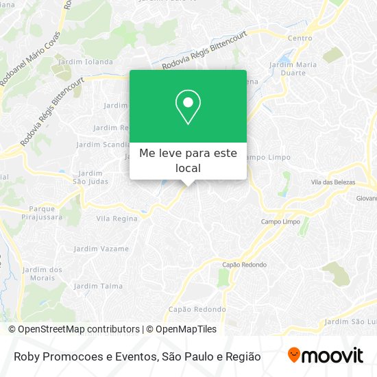 Roby Promocoes e Eventos mapa