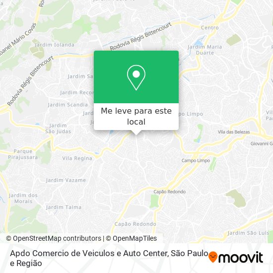 Apdo Comercio de Veiculos e Auto Center mapa