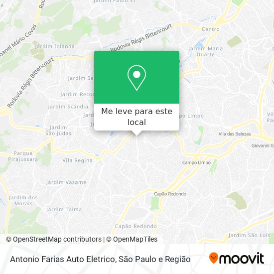 Antonio Farias Auto Eletrico mapa