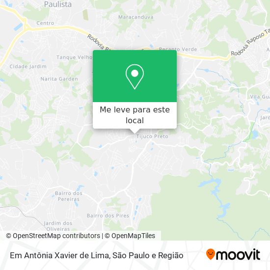 Em Antônia Xavier de Lima mapa