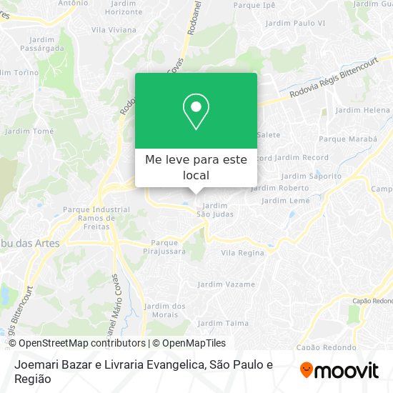 Joemari Bazar e Livraria Evangelica mapa