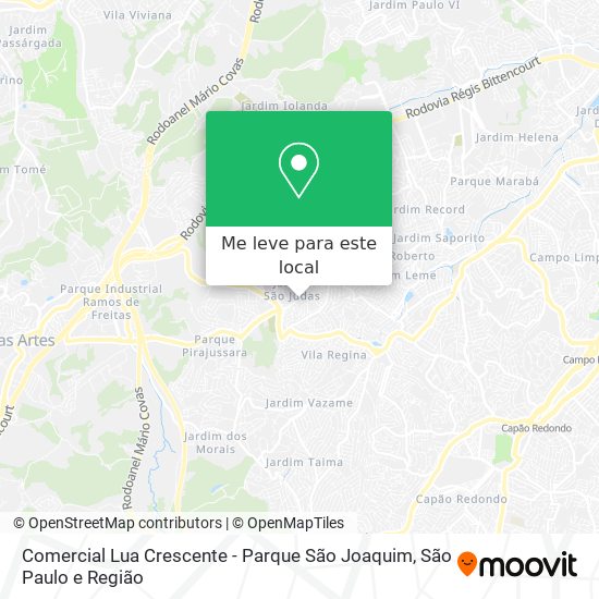 Comercial Lua Crescente - Parque São Joaquim mapa