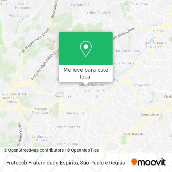 Frateceb Fraternidade Espirita mapa