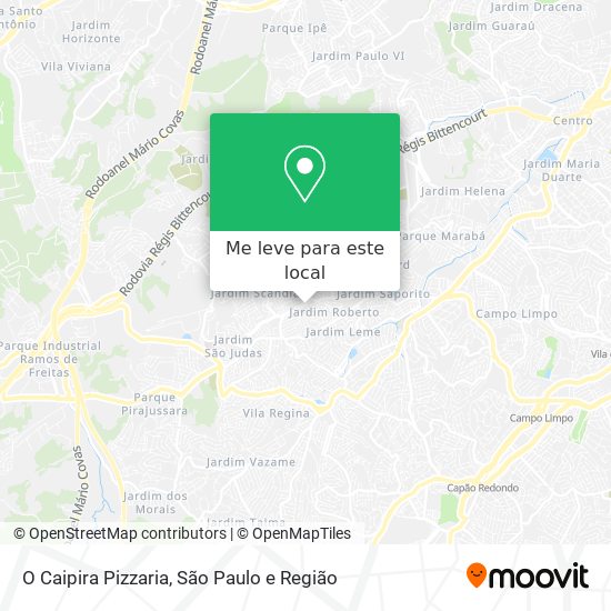 O Caipira Pizzaria mapa