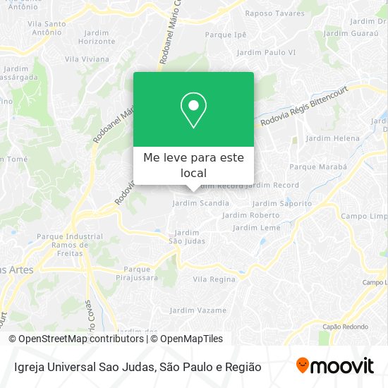 Igreja Universal Sao Judas mapa