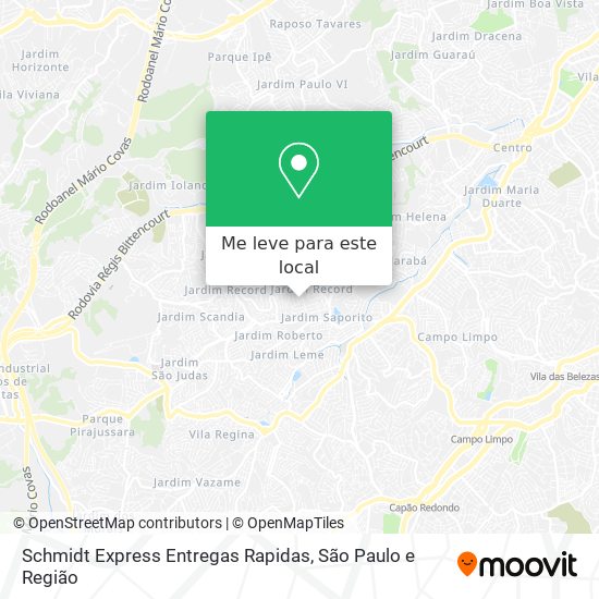 Schmidt Express Entregas Rapidas mapa